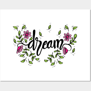 Dream hand lettering. Posters and Art